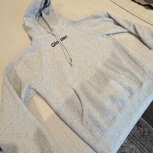 EUC Glossier Limited Edition Terrazzo Hoodie White/Black in Small